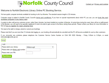 Tablet Screenshot of pcbookings.norfolk.gov.uk
